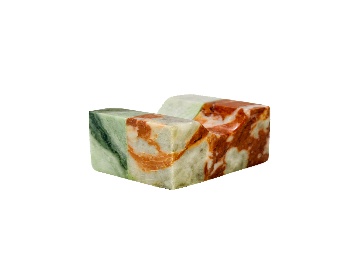 Amber-and-white stone rest