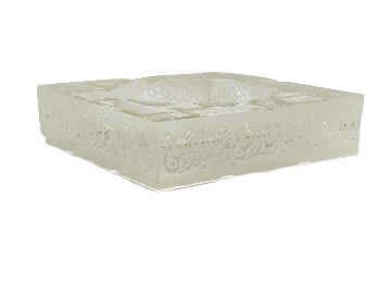 Ivory translucent square ashtray