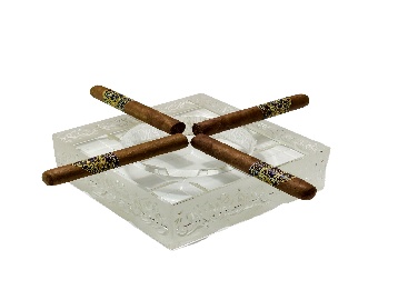Ivory translucent square ashtray — 2
