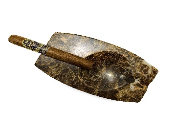 Brown mottled elongated ashtray — 3