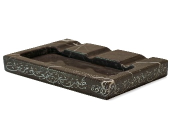 Dark rectangular multi-rest ashtray