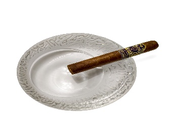 White round engraved-rim ashtray — 2